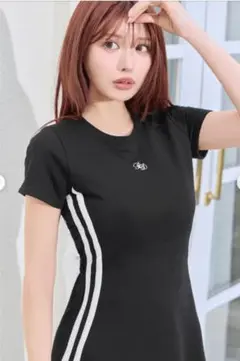 Rady　 サイドライン ワンピース 　ブラック M