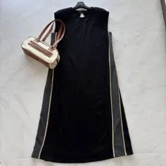【元値から2000円オフ】メデジュウキュウ　ノースリーブロングワンピース　ライン