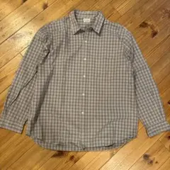 スティーブンアラン グレー　チェック　シャツ XL