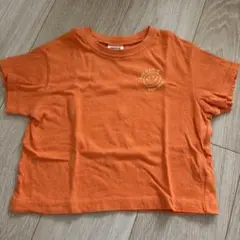 オレンジ クロップドTシャツ 90センチ