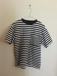 UNIQLO ブラック・ホワイト ストライプ Tシャツ S