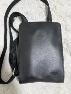 【超美品】NOBEL牛皮革 スマホショルダーバッグ