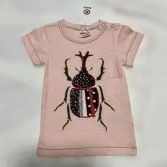 【新品】A MACH 綿100%カブトムシパッチワークTシャツ 80cm