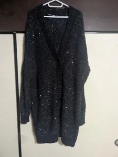 Desigual ブラック ラメ入りカーディガン M