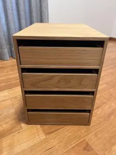 無印良品 ナチュラルウッド 4段木製引き出し