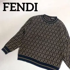 FENDI ウール ロゴニット セーター フェンディー 4XL ズッカ