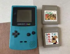 ゲームボーイカラー ターコイズ ソフト付き　ジャンク品