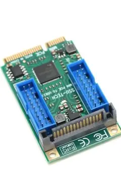 Mini PCI-E - USB3.0 アダプターカード 20ピン/19ピン