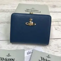 Vivienne Westwood ヴィヴィアン 二つ折り財布 ブルー