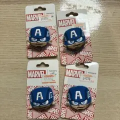 marvel マーベル　キャプテンアメリカ　フェイスバッジ　グリヒル　4個