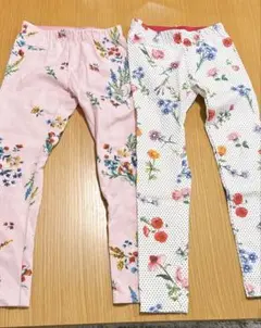 ZARA キッズ ガールズ140 柄パンツ2本セット 洗濯タグ切
