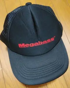 メガバス サンバイザー 白 黒文字Megabassロゴ 新品未使用