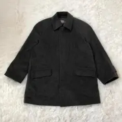 美品　バレストリーノ　ステンカラーコート　カシミアラム混 アウター チャコールM