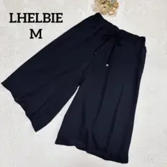 【レルビエ】ガウチョパンツ M ワイド ゆったりシルエット 黒 春夏