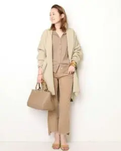 ドゥーズィエムクラスのTwins cotton ショートガウン ベージュ