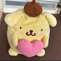 ポムポムプリン　超BIGぬいぐるみ（ハート付き）