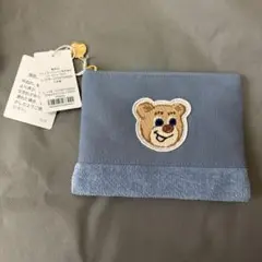 フェイラー　LOVERARY オールドテディ　ワッペンポーチ　ライトブルー
