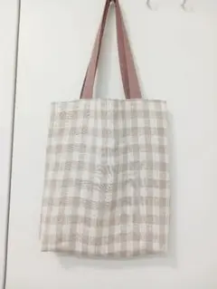 リネン100%A4対応ショルダート－トバックHandmade【No.48】