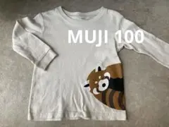無印良品　レッサーパンダプリント長袖カットソー　トレーナー　 100