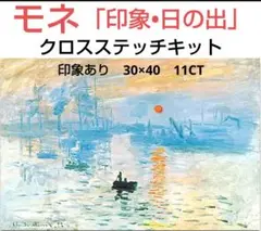 クロスステッチキット　モネ作品　印刷あり　30×40　11CT