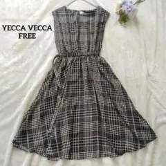 YECCA VECCA ノースリーブワンピース　ベルト付き　FREE