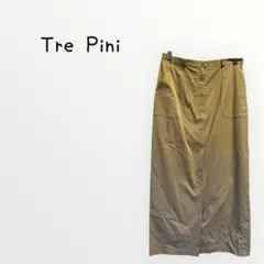 【Tre Pini 】ベージュタイトスカート　ロング　ストレッチ　LL