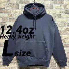 12.4oz ヘビーウェイトパーカー　無地　L　ネイビー