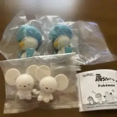 ポケモンガチャ　肩ズンFig.7クワッス2個、ワッカネズミ