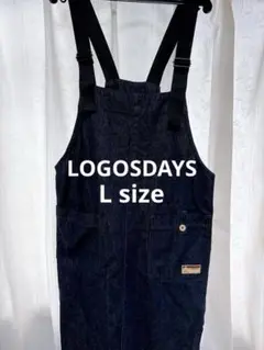 【美品】LOGOSDAYS ダークブルーデニムジャンパースカート