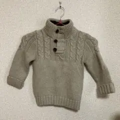 babyGAP ベージュ ケーブル編み ニットセーター