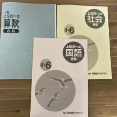 小6上位校への算数国語社会　春期