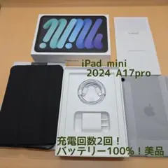 【充電回数2回！】iPad mini （A17 Pro）2024 128GB