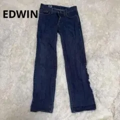 EDWIN ダークブルーストレートデニムパンツ　日本製 403 W30