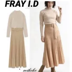 FRAY I.D/ウールカシミアバイカラーワンピ