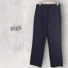 【ジジリ】新品タグ付き ストレートパンツ Ｍ ウール混 オフィスカジュアル
