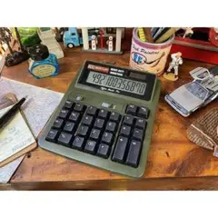 マーキュリー 電卓 ソーラー カリキュレーター カーキ アメリカ雑貨