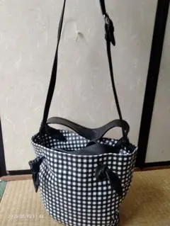 Repetto チェック柄ショルダーバッグ