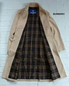 BURBERRY バーバリー 高級 アンゴラ コート チェック サイズ38