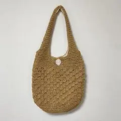 Samansa Mos2 ペーパートートバッグ　ベージュ