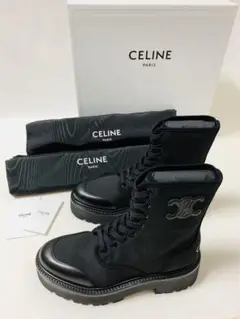 新品《 CELINE セリーヌ 》バルキー レースアップ ブーツ 39