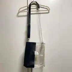 黒ハーフクリアバッグ ビニールバッグ