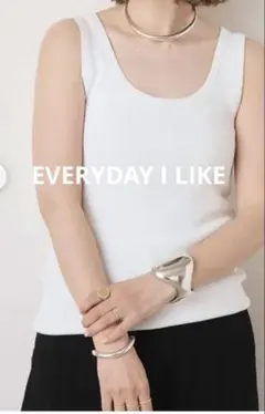 EVERYDAY I LIKE 、 ホワイト タンクトップ