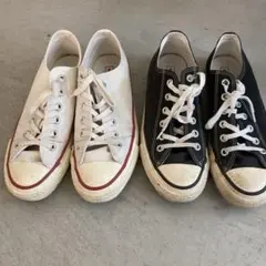 コンバースオールスター ホワイト ブラック Made in Japan 25cm