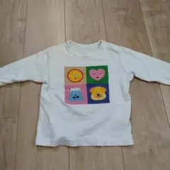 五味太郎　UNIQLO 長袖Tシャツ ホワイト90