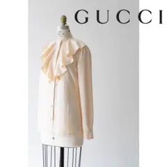 GUCCI グッチ フリル シャツ ブラウス