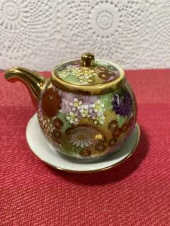 【未使用】九谷焼 正峯 醤油差し 受皿付