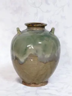 石見焼 石州土床焼 耳付き 花瓶 花器