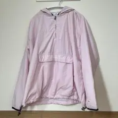 Champion フード付きウィンドブレーカー X L うすピンク　前ポケット