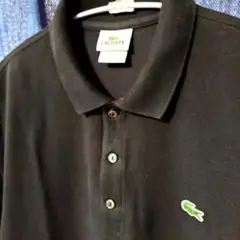 【美品】LACOSTE スリムフィット ポロシャツ ブラック サイズ5