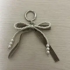 リボンパールキーホルダー